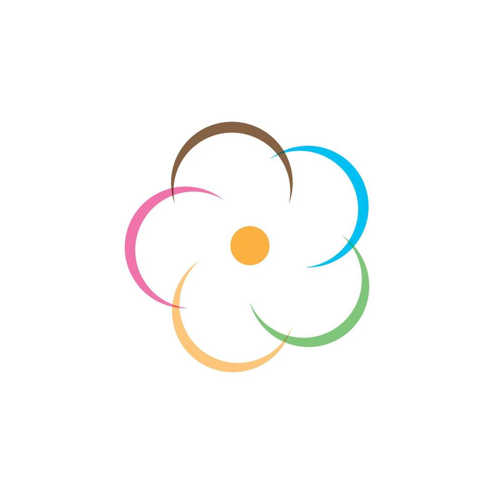 Plantilla de ilustración de diseño de flores de icono de plumeria de belleza vector