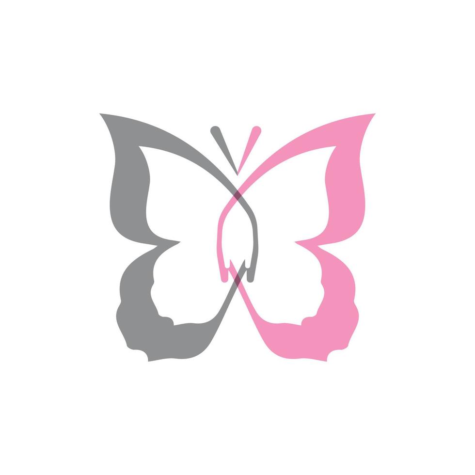 diseño de icono de vector de plantilla de logotipo de mariposa de belleza