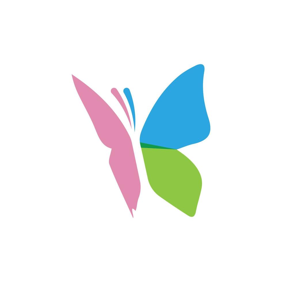 diseño de icono de vector de plantilla de logotipo de mariposa de belleza