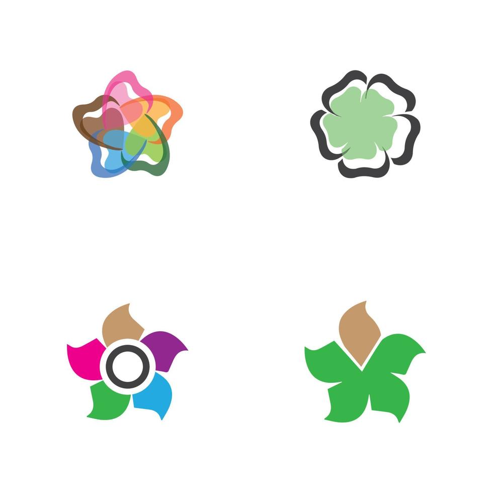 Beauty plumeria icon flowers design illustration Template vector