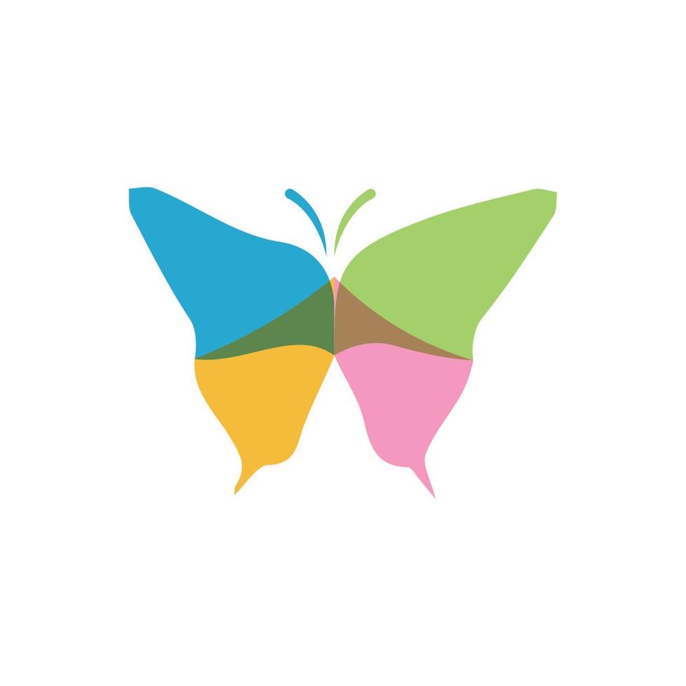 diseño de icono de vector de plantilla de logotipo de mariposa de belleza