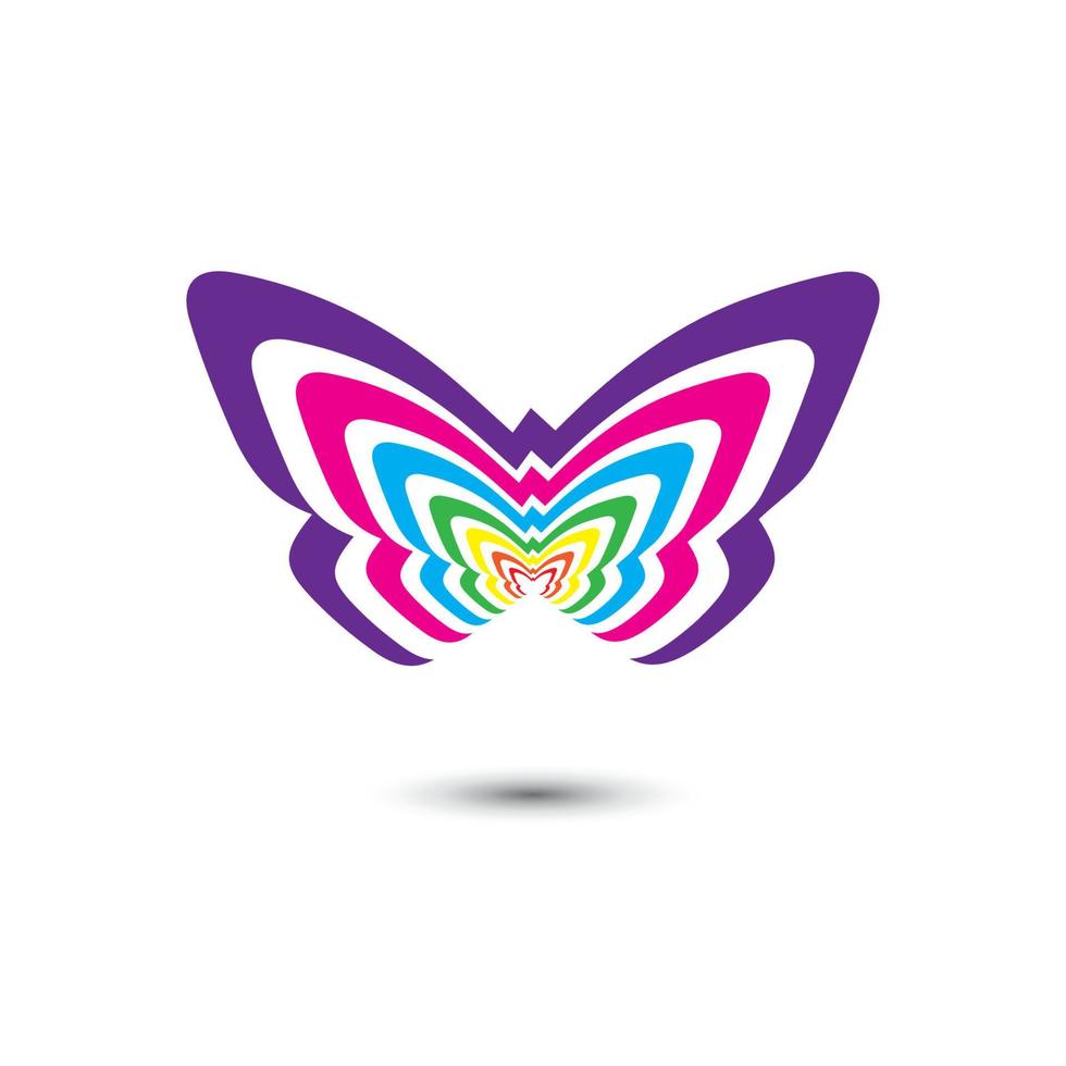 diseño de icono de vector de plantilla de logotipo de mariposa de belleza