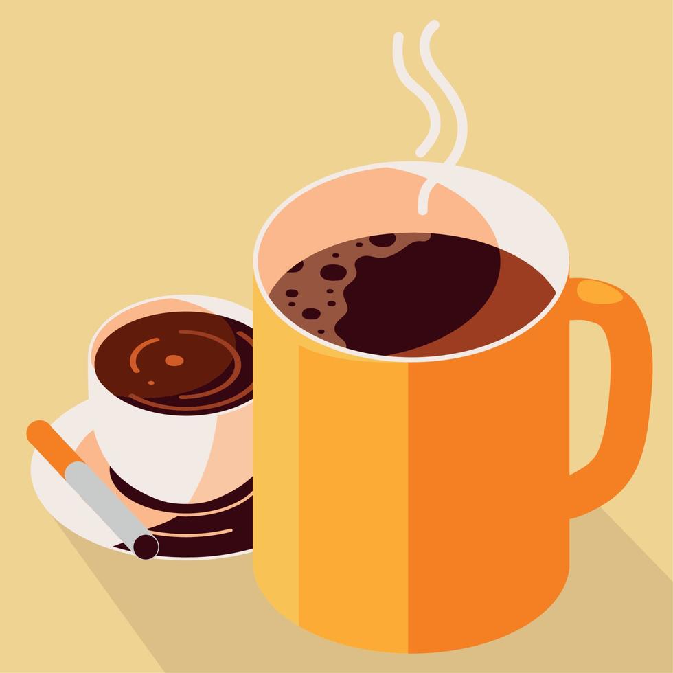 cups of coffee vector