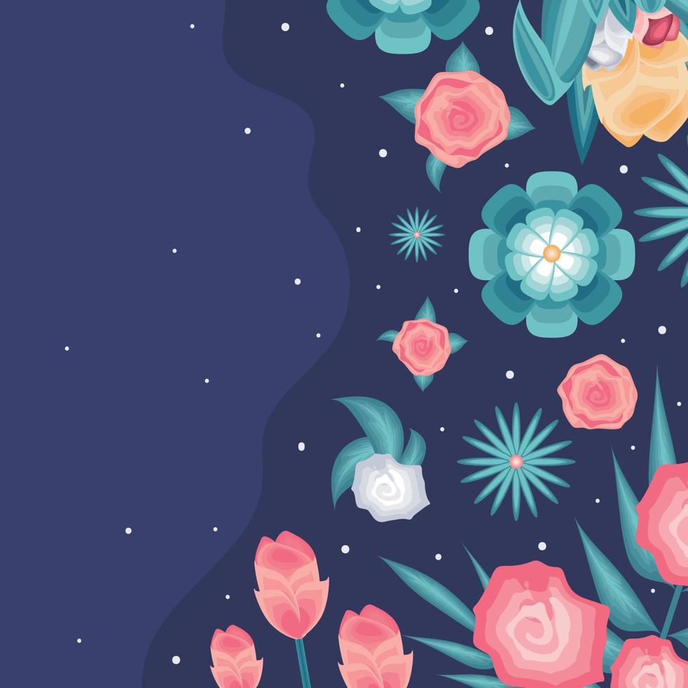 background flowers decoration vector