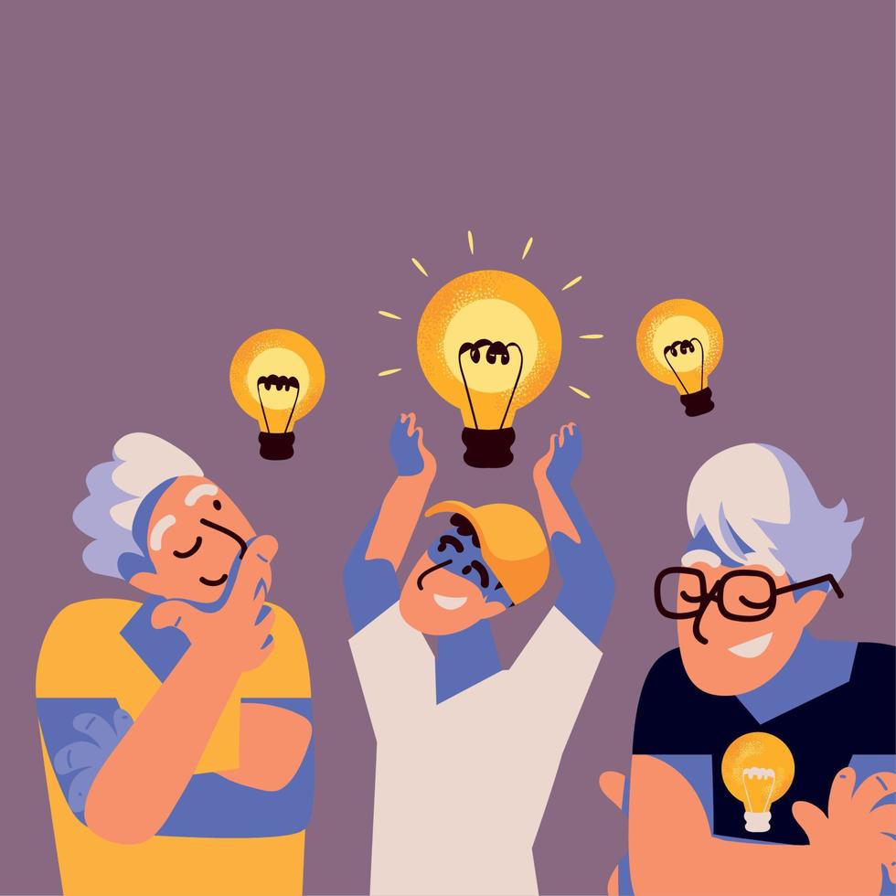 people creativity and idea vector