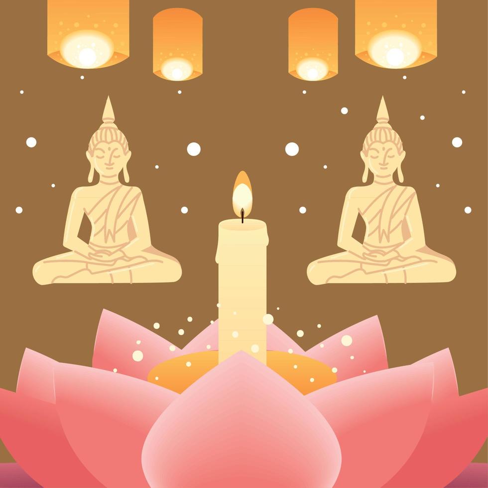 Loy krathong festival banner vector