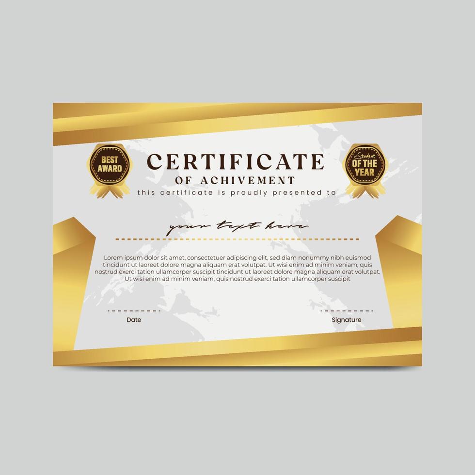 Modern Elegant Certificate Template Free Vector