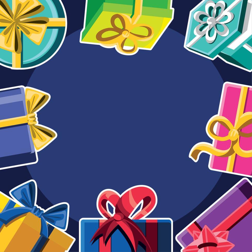 gift boxes and bow vector