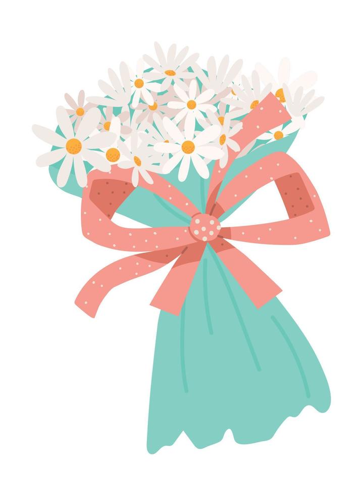 bouquet flower with bow vector