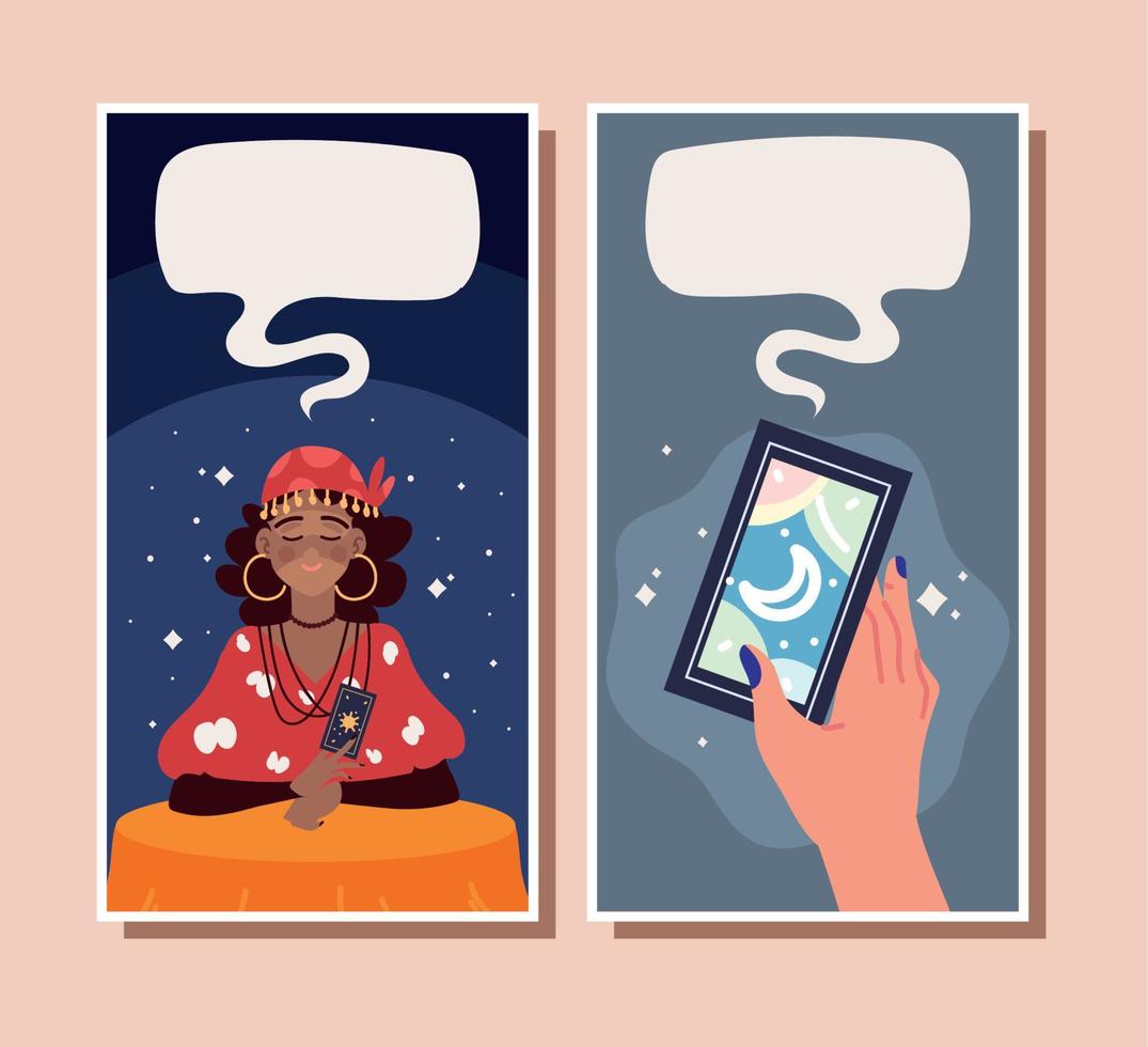 woman oracle banners vector