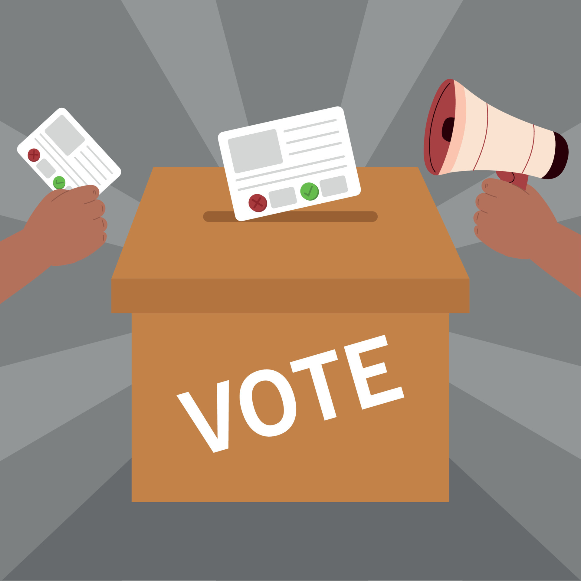 democracy voting box 11129027 Vector Art at Vecteezy