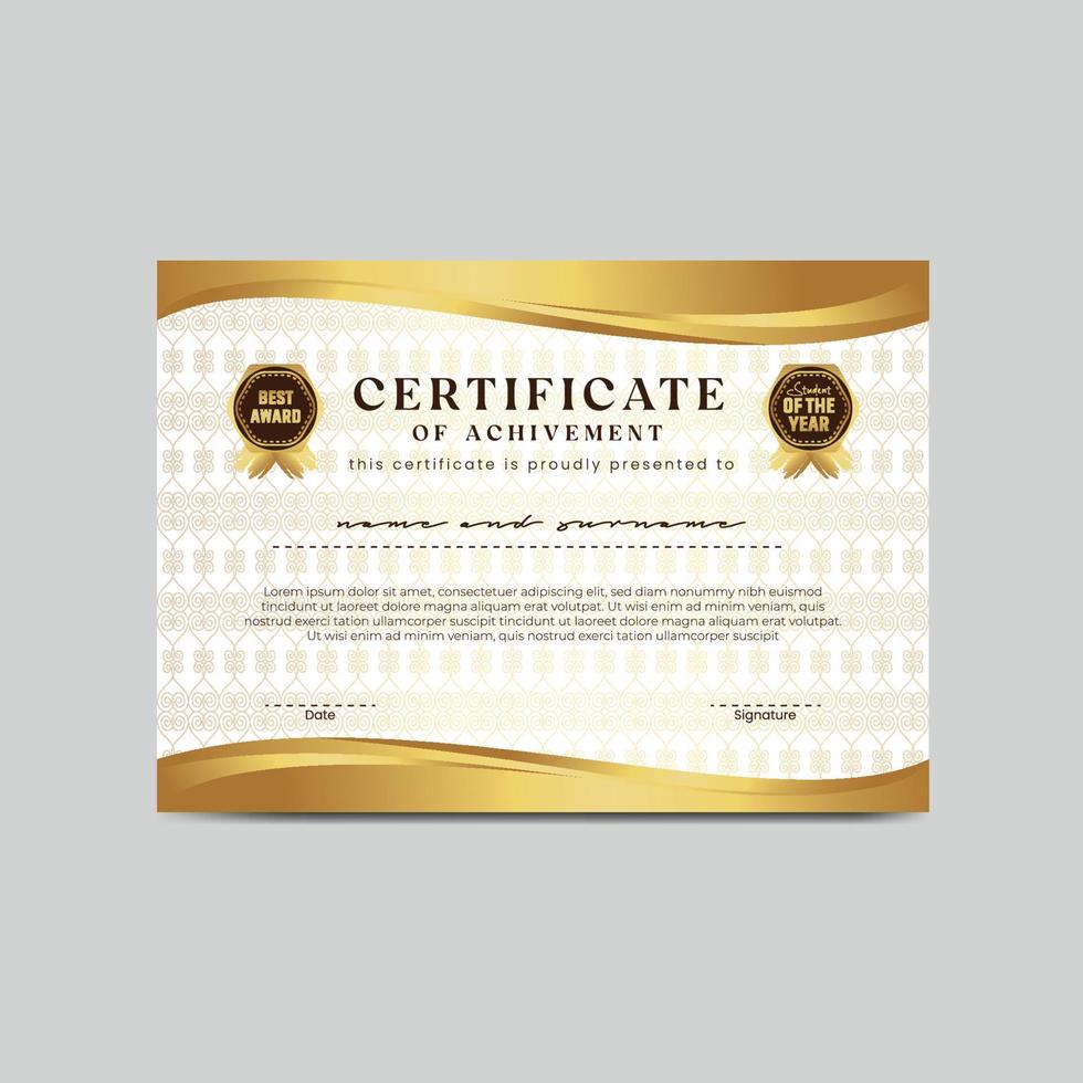 Modern Elegant Certificate Template Free Vector