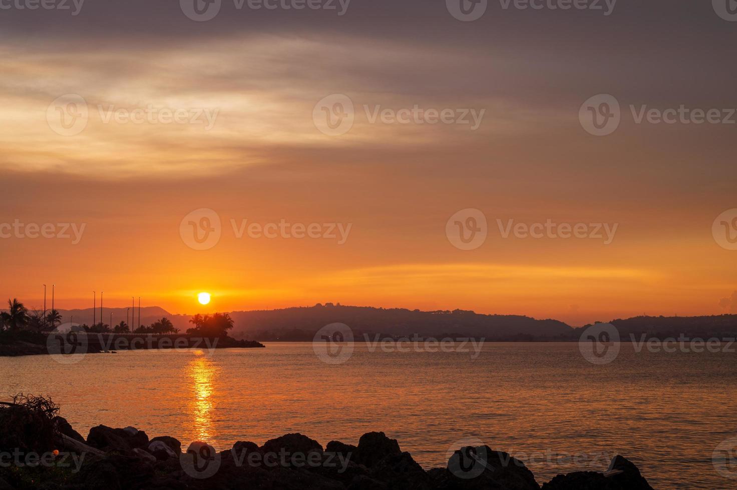 Sunset In the Matanzas bay. photo