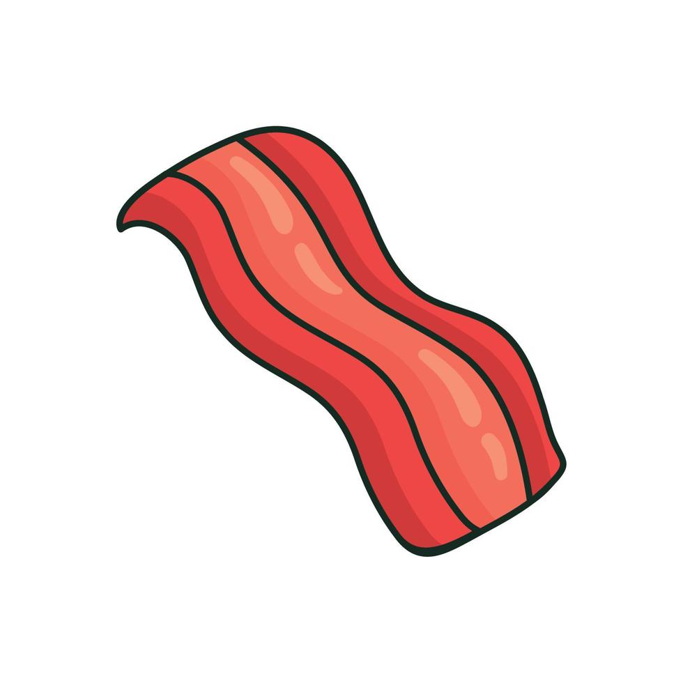 delicious fresh bacon vector