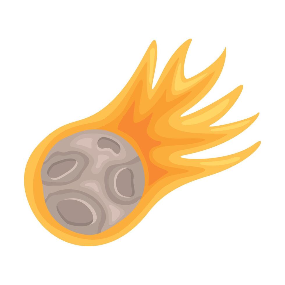 meterite on fire vector