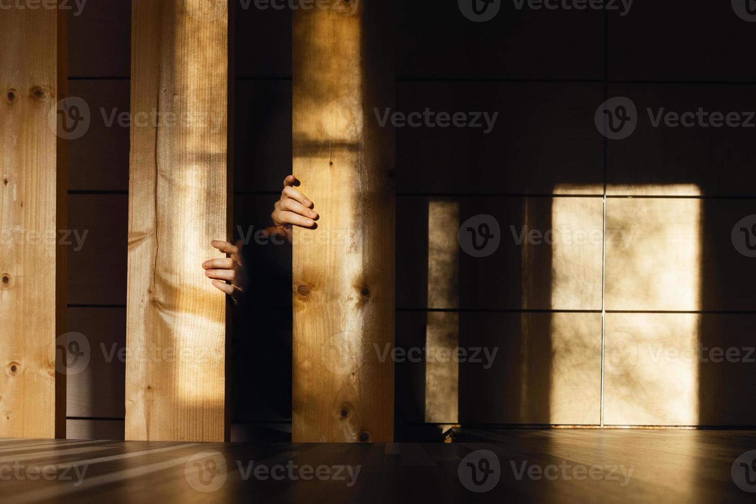 Hands in sunlight. photo