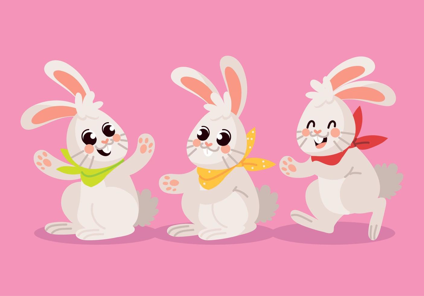 set of rabbits vector