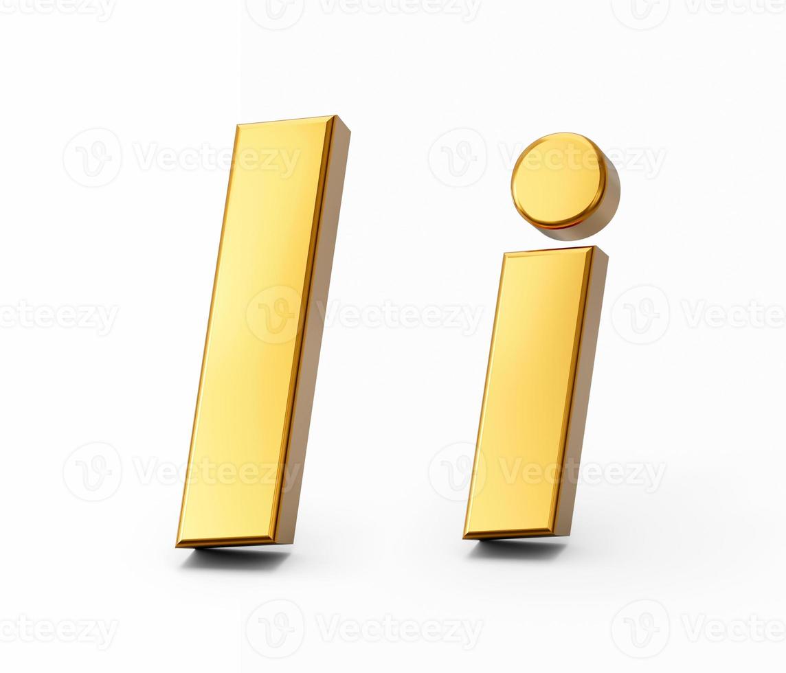 Golden alphabet G on white isolated background 3D Golden Letters numbers 3d Illustration photo