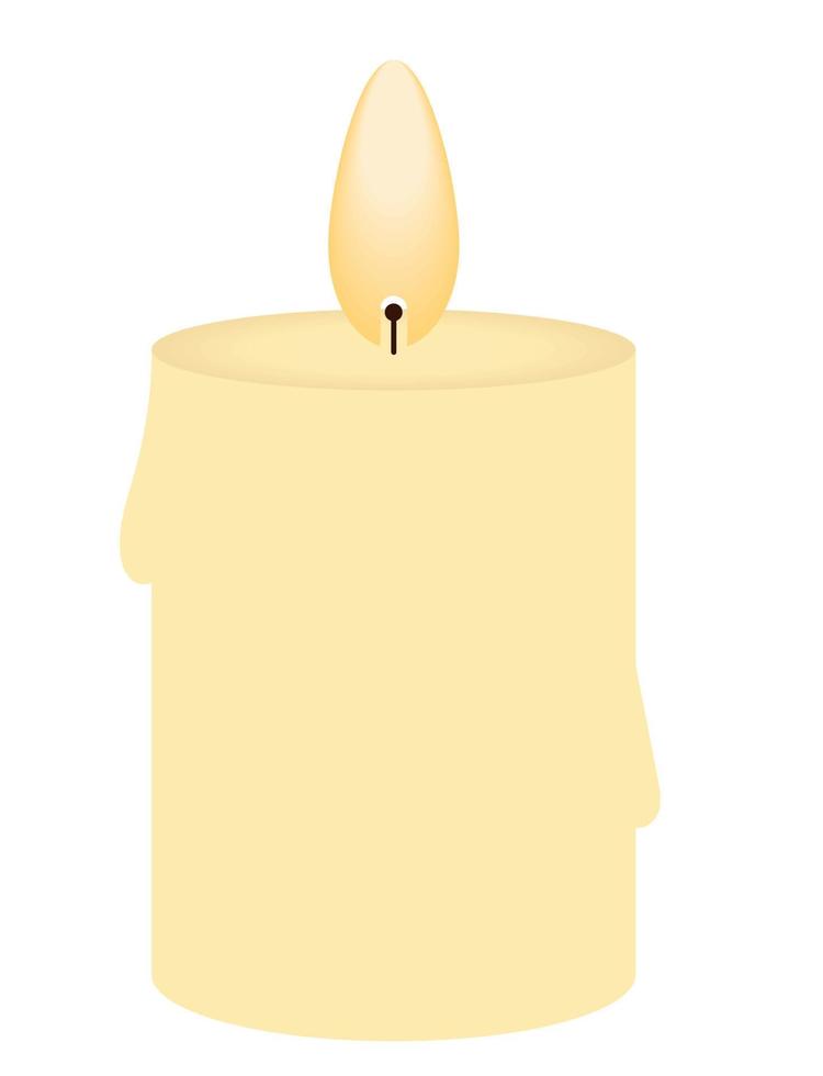 burning candle light vector