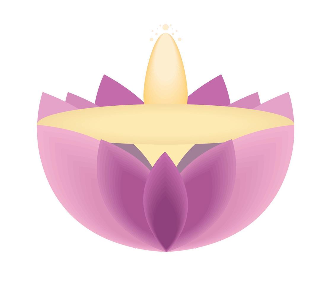 lotus flower and candle vector