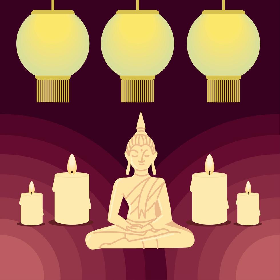 Loy krathong festival in vector style