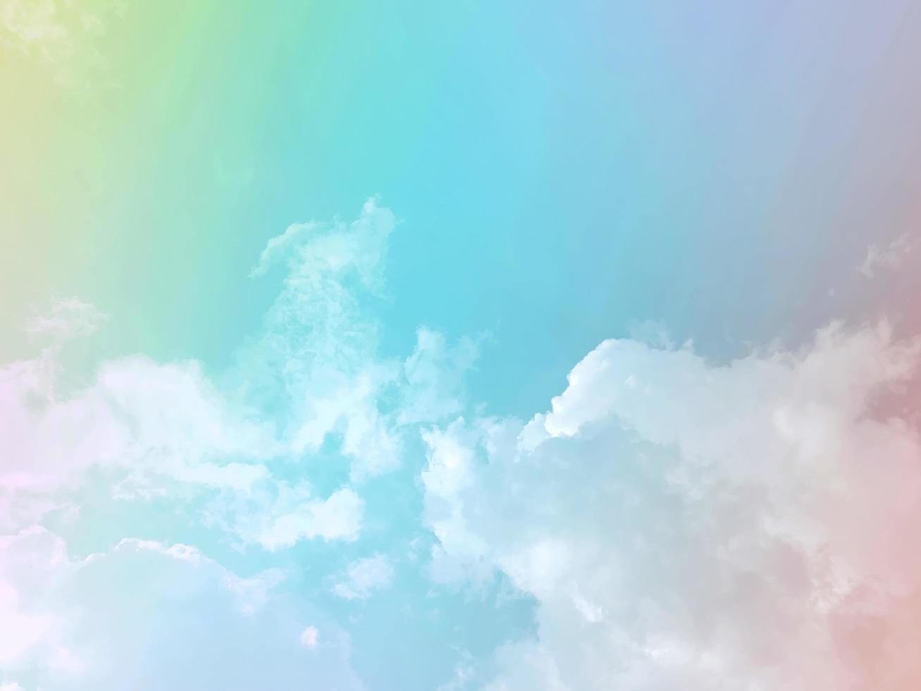 Sky and clouds. Background of pastel pattern texture. Artificial image for background work. photo