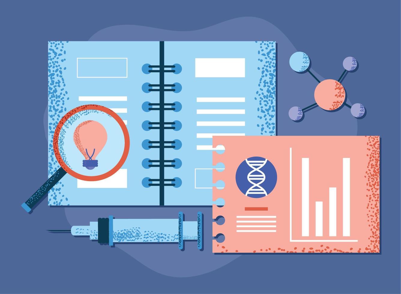 DNA microbiology science vector