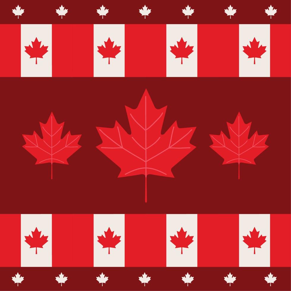 dia de la bandera de canada vector