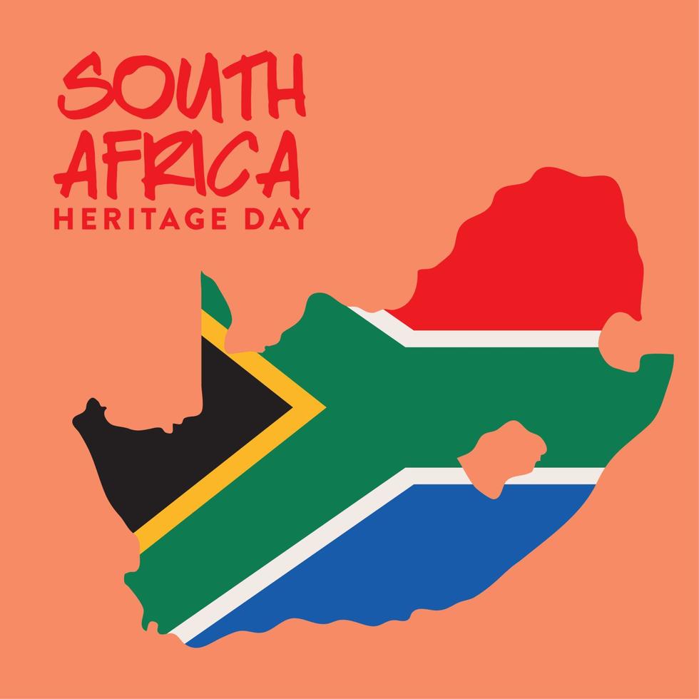 día del patrimonio de sudáfrica vector