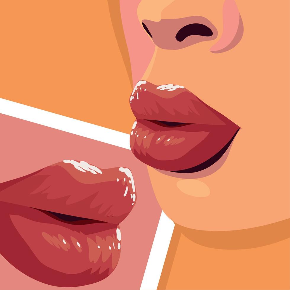 face female close up vector