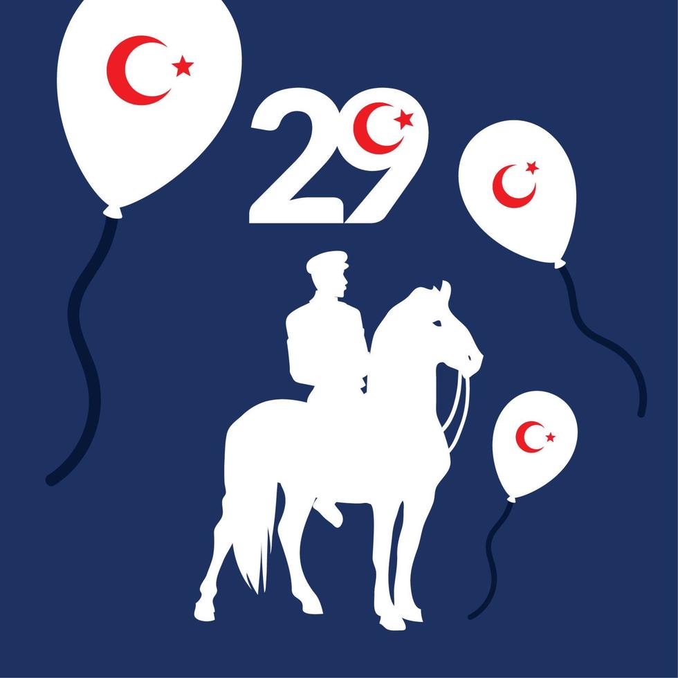 Ekim bayrami festive card vector