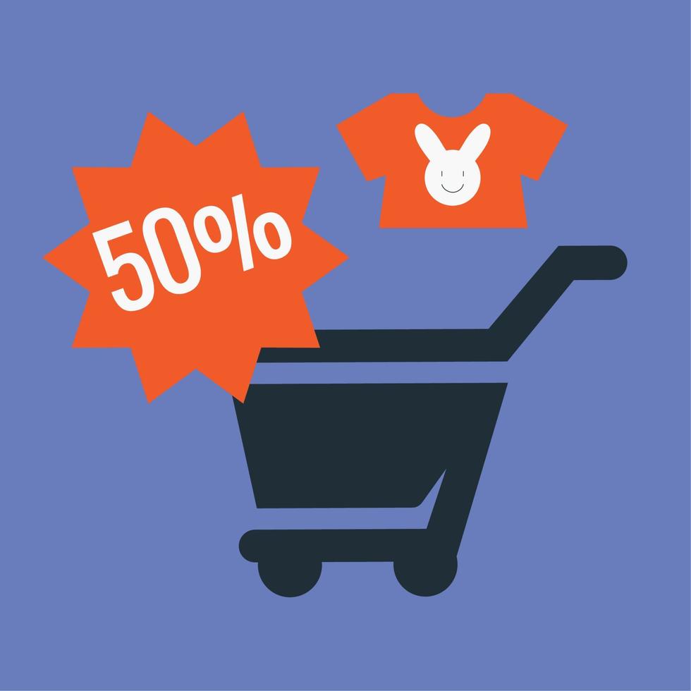 online shopping cart vector