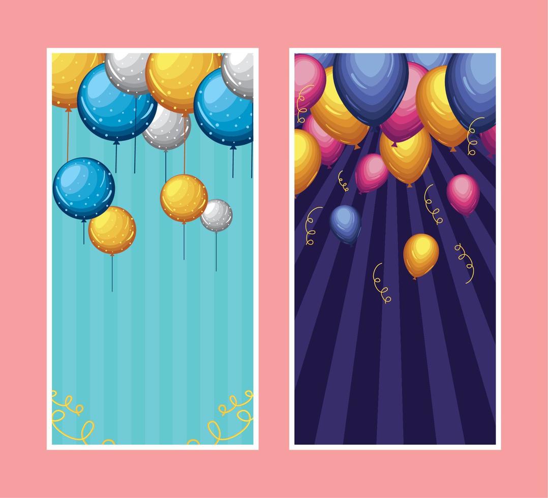 birthday vertical banner vector