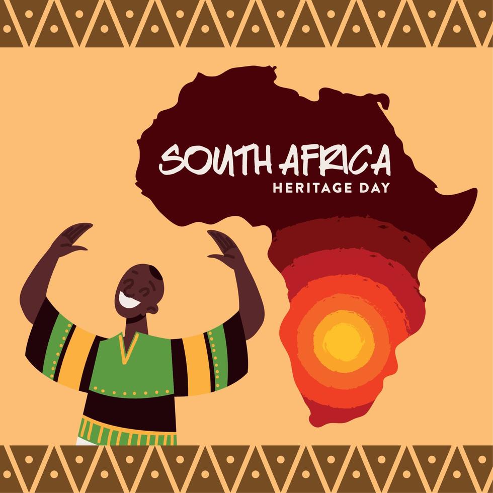 fiesta del día del patrimonio de sudáfrica vector