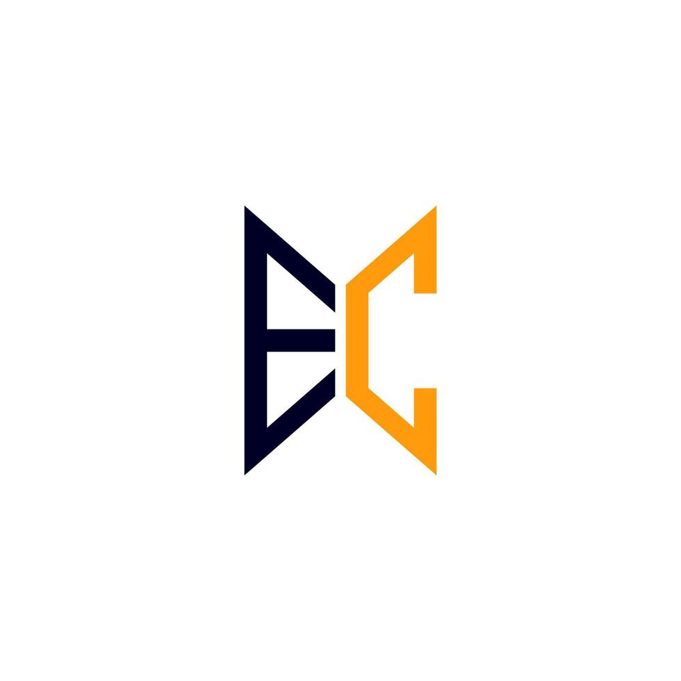 diseño creativo del logotipo de la letra ec con gráfico vectorial, logotipo simple y moderno de la ec. vector