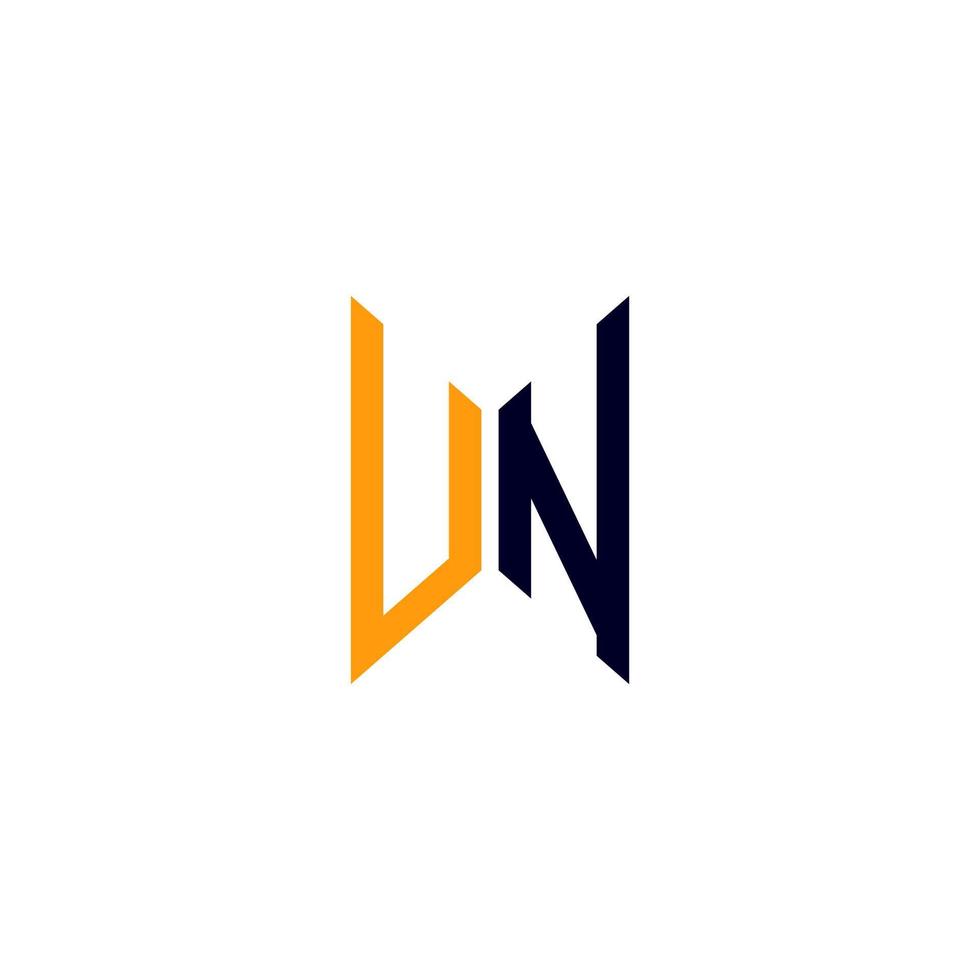 UN letter logo creative design with vector graphic, UN simple and modern logo.