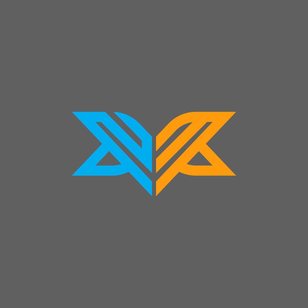 Diseño creativo del logotipo de letra nm con gráfico vectorial, logotipo simple y moderno de nm. vector