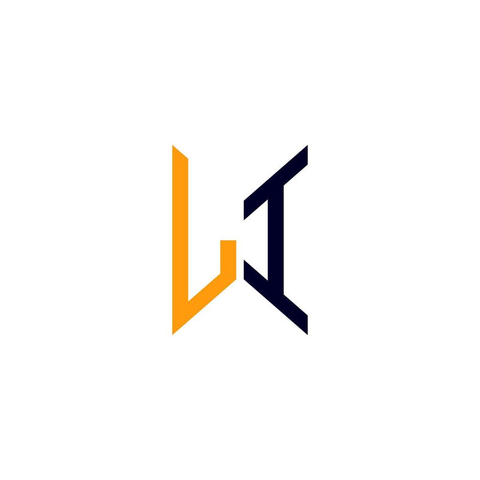 Diseño creativo del logotipo de la letra li con gráfico vectorial, logotipo sencillo y moderno. vector