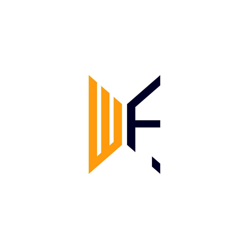 diseño creativo del logotipo de la letra wf con gráfico vectorial, logotipo simple y moderno de wf. vector