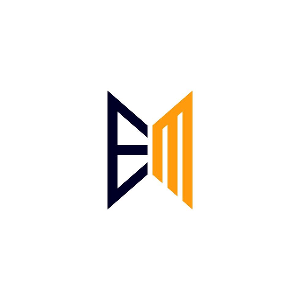 EM letter logo creative design with vector graphic, EM simple and modern logo.