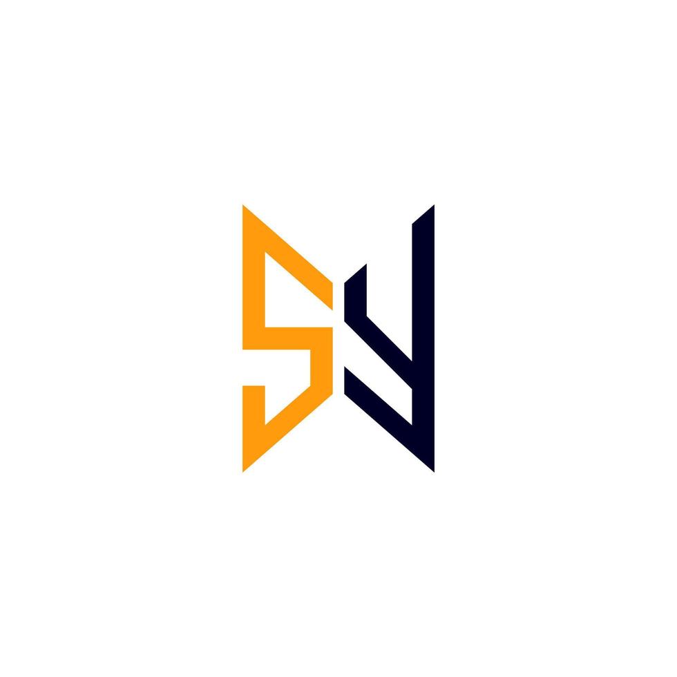 diseño creativo del logotipo de la letra sy con gráfico vectorial, logotipo simple y moderno de sy. vector