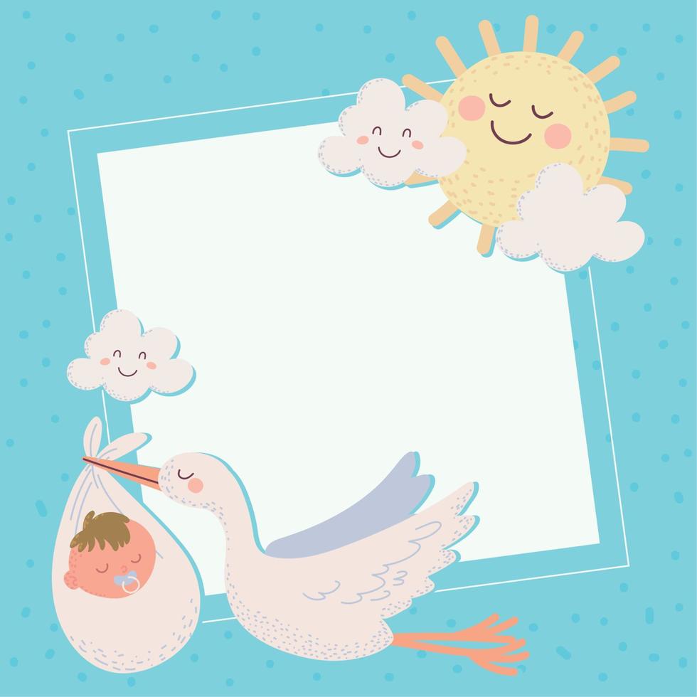 baby greeting card vector