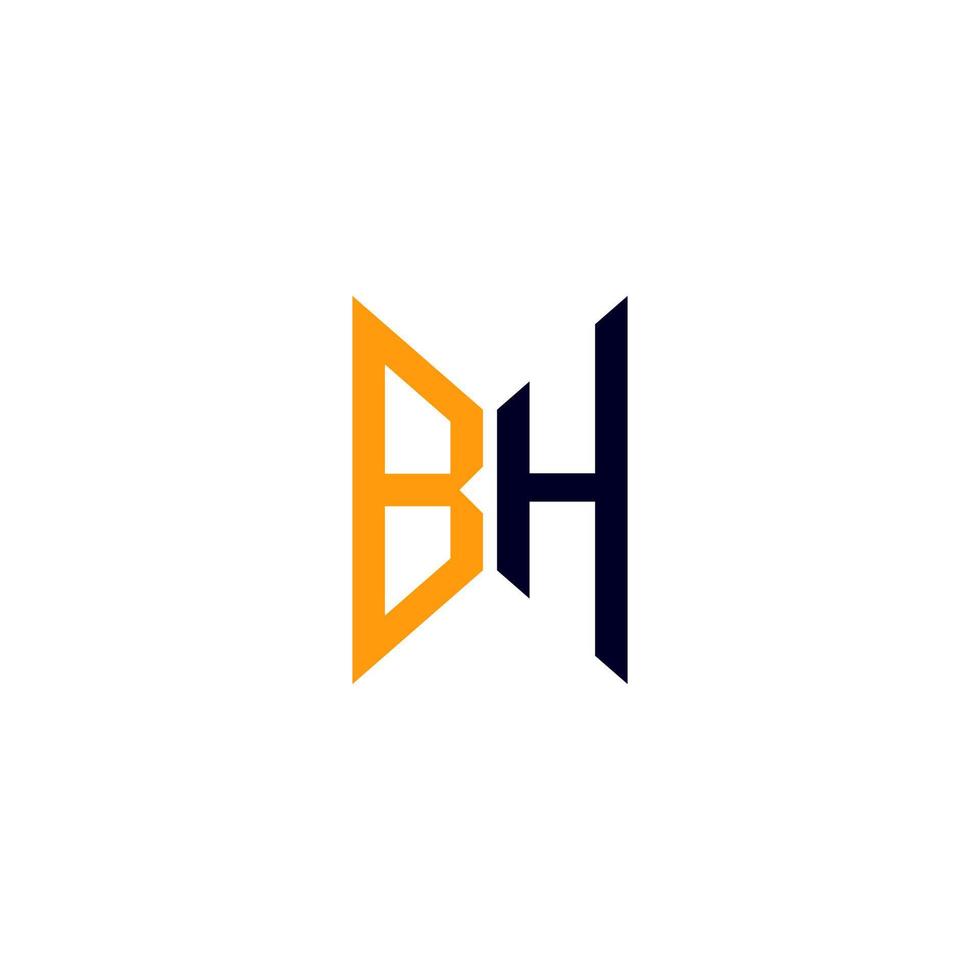 BH letter logo creative design with vector graphic, BH simple and modern logo.