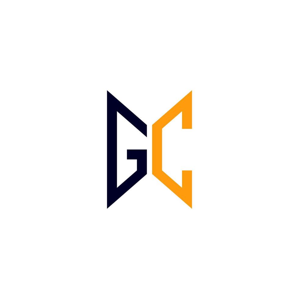 Diseño creativo del logotipo de la letra gc con gráfico vectorial, logotipo simple y moderno de gc. vector