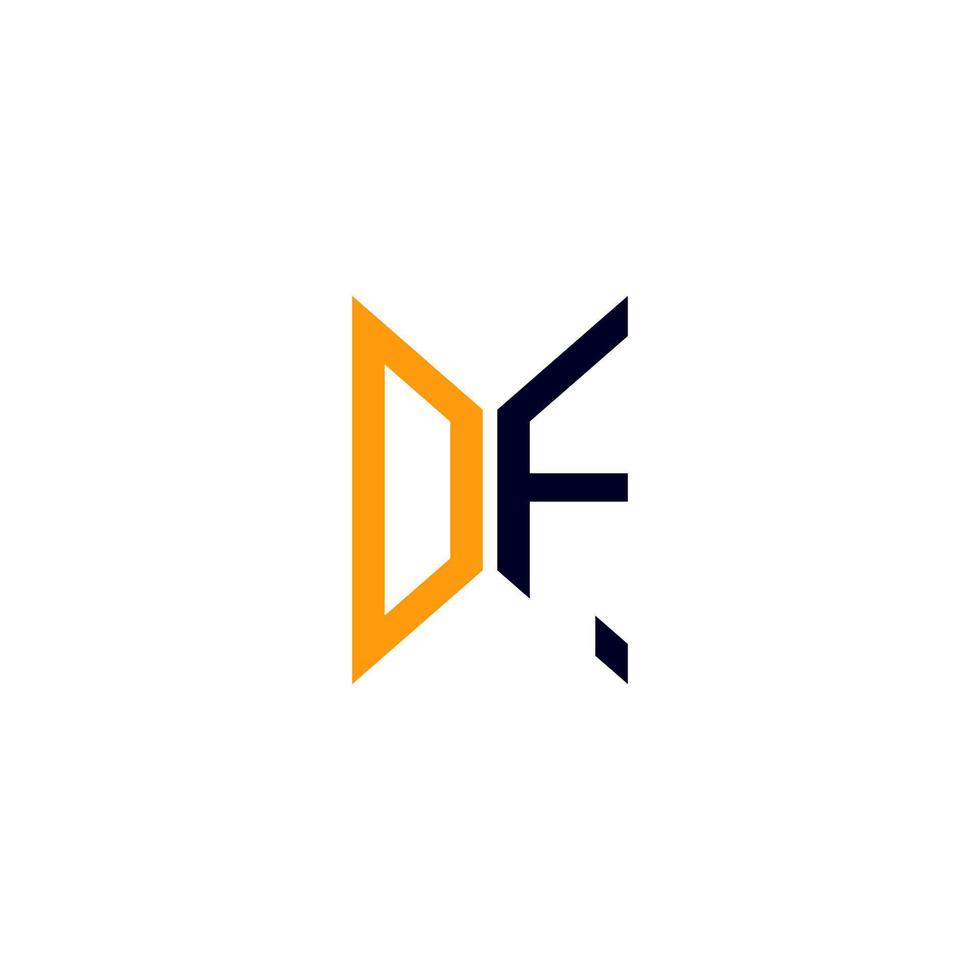 Diseño creativo del logotipo de la letra df con gráfico vectorial, logotipo df simple y moderno. vector