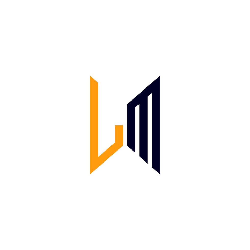 Diseño creativo del logotipo de letra lm con gráfico vectorial, logotipo simple y moderno de lm. vector