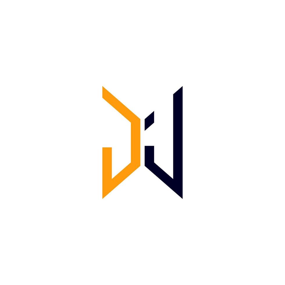 Diseño creativo del logotipo de la letra jj con gráfico vectorial, logotipo simple y moderno de jj. vector