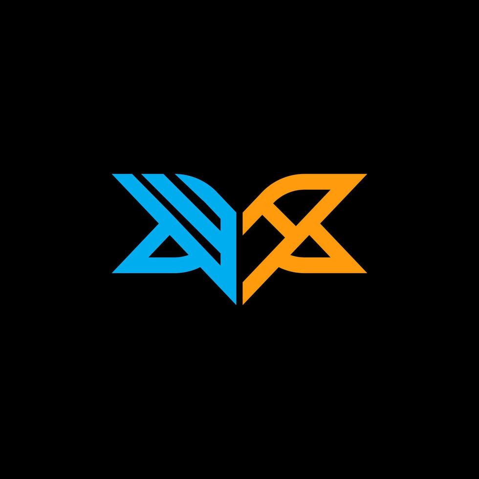 diseño creativo del logotipo de la letra wa con gráfico vectorial, logotipo simple y moderno de wa. vector