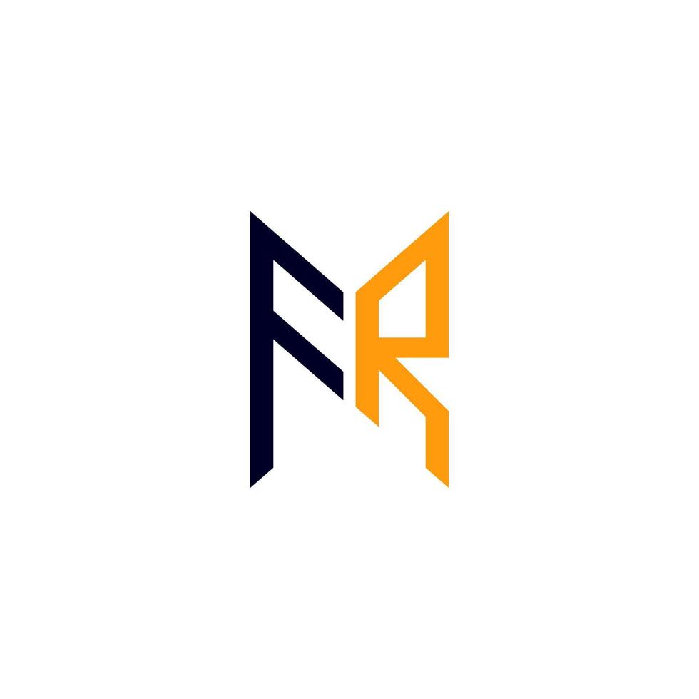 diseño creativo del logotipo de la letra fr con gráfico vectorial, logotipo sencillo y moderno fr. vector