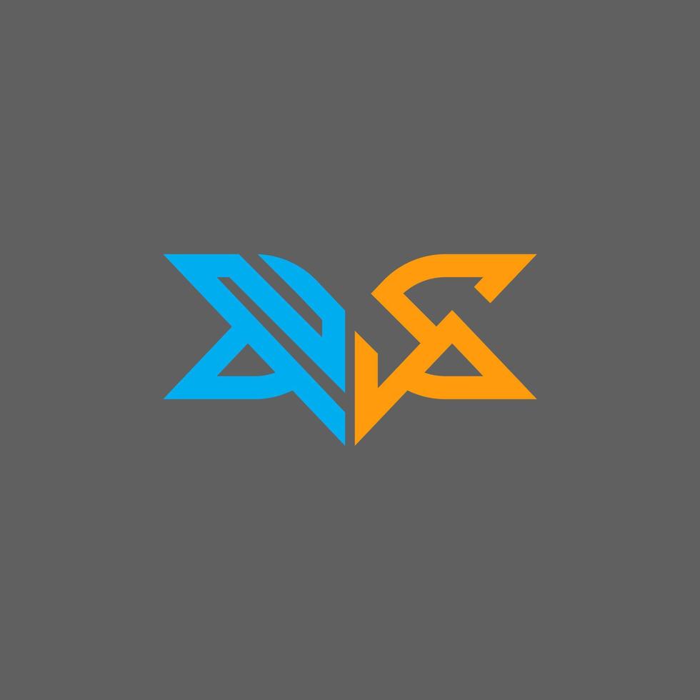 Diseño creativo del logotipo de la letra ns con gráfico vectorial, logotipo simple y moderno de ns. vector
